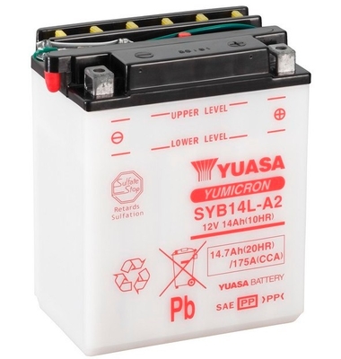 Yuasa SYB14L-A2 Motorcycle Battery