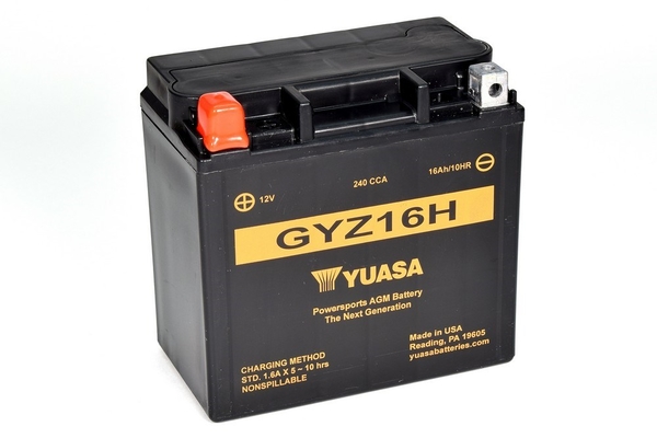 Yuasa GYZ16H AGM Motorcycle Battery