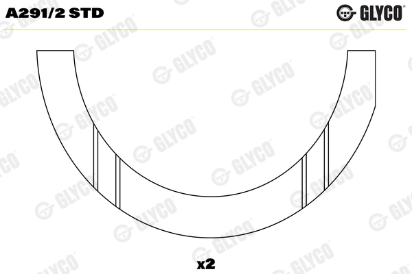Glyco Crankshaft Thrust Washer Pad A291/2 STD [PM723372]
