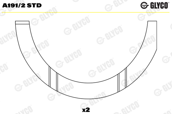 Glyco Crankshaft Thrust Washer Pad A191/2 STD [PM135830]