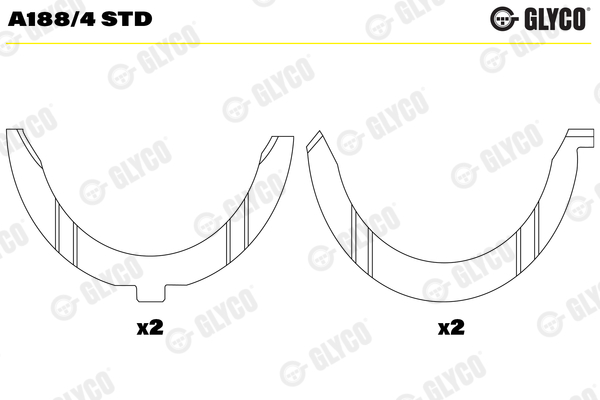 Glyco Crankshaft Thrust Washer Pad A188/4 STD [PM134291]