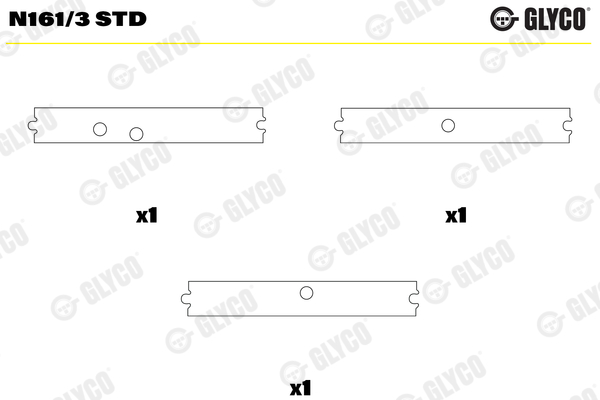 2x Glyco Camshaft Bushes N161/3 STD [PM132935]