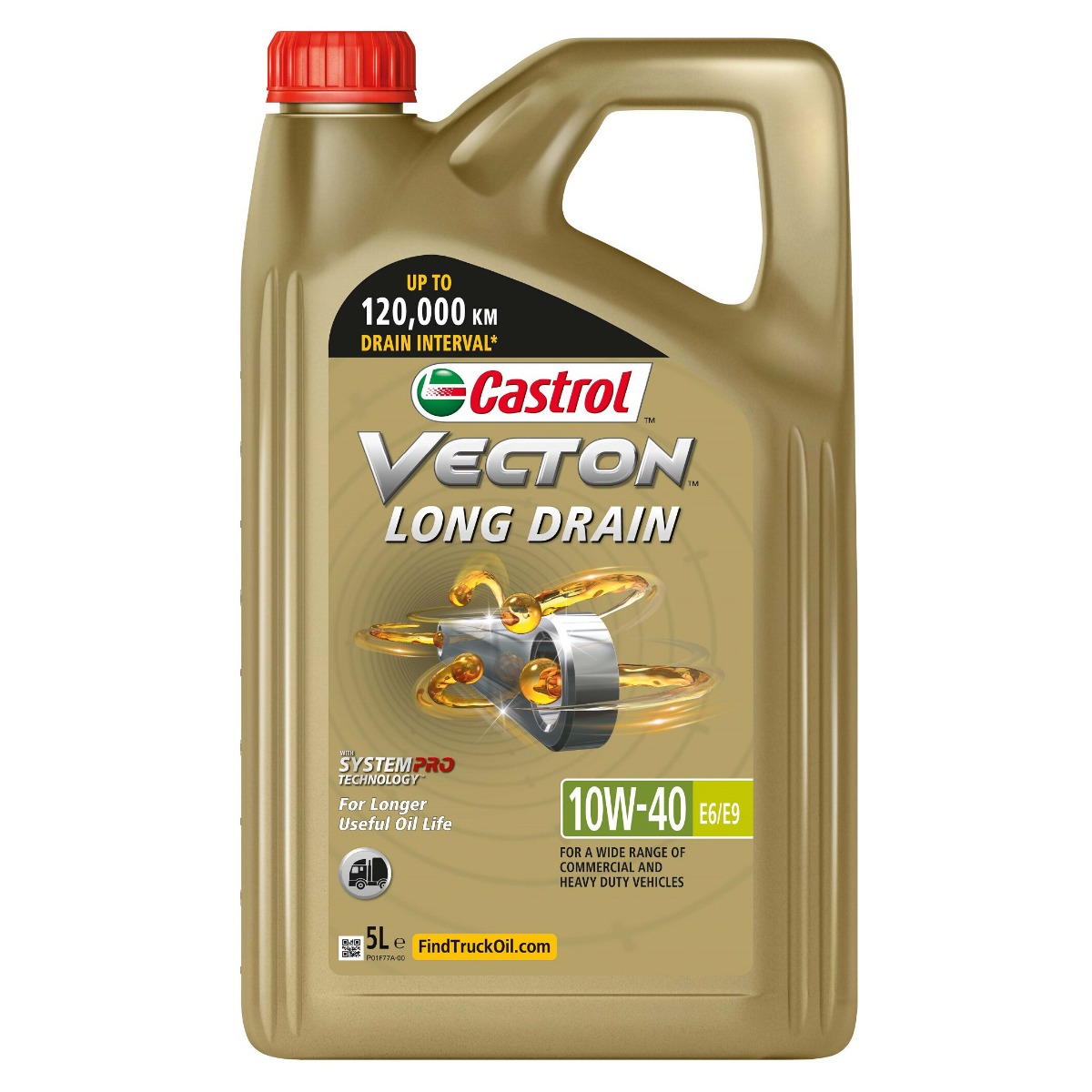 Castrol 15F3D1 Vecton Long Drain 10W-40 E6/E9 Truck Oil 5L