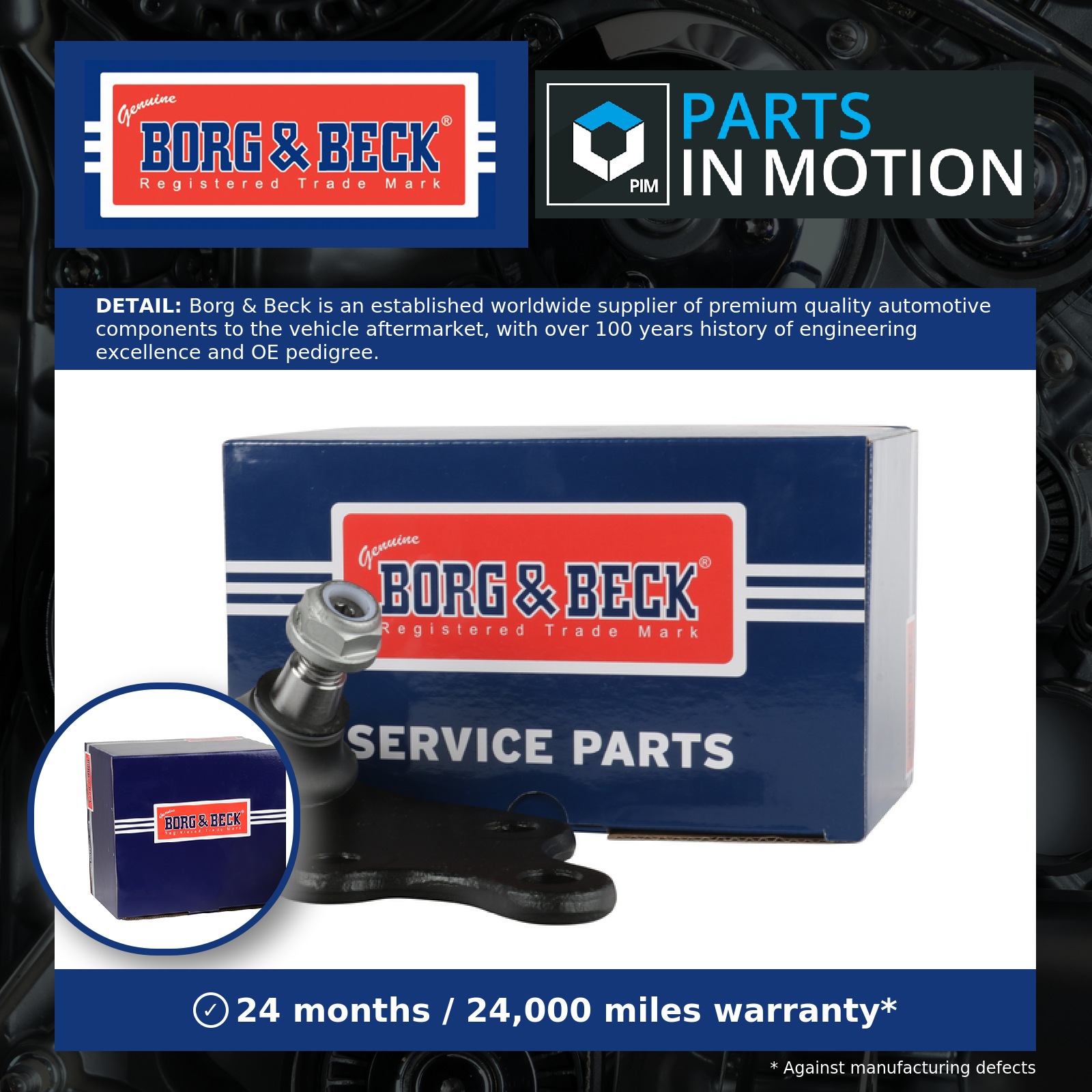 Borg & Beck Ball Joint Lower BBJ5795 [PM2418463]