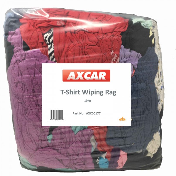 Axcar Coloured Cotton T-Shirt Wiping Rags 10Kg Axc00177