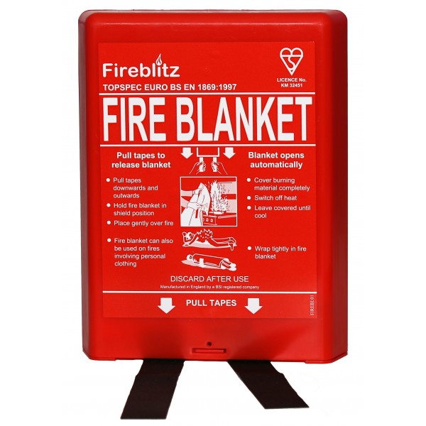Fireblitz 1.2 X 1.2M Fire Blanket In Hard Case Pafps596-02