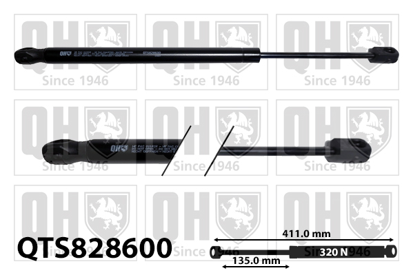Quinton Hazell QTS828600 Gas Spring Seat Adjustment