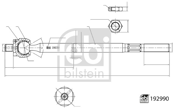 Febi 192990 Inner Rack End