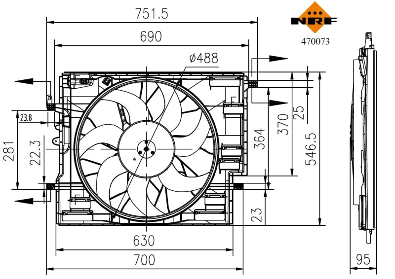 NRF Radiator Fan 470073 [PM2063352]