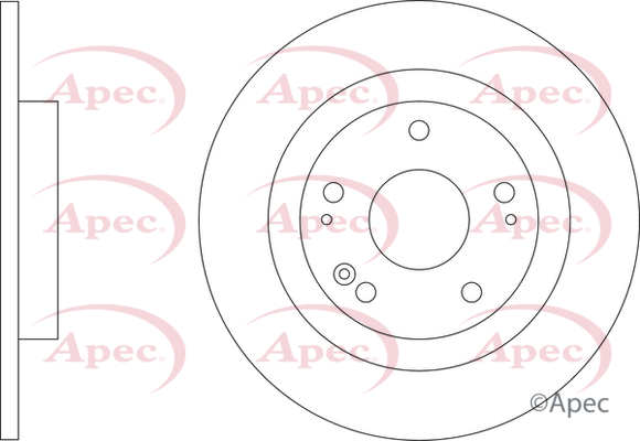 Apec 2x Brake Discs Pair Solid DSK3771 [PM2019784]