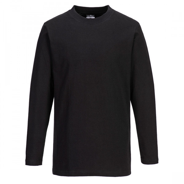 Portwest B196BKRXXL B196 - Long Sleeve Tshirt Black 2xl
