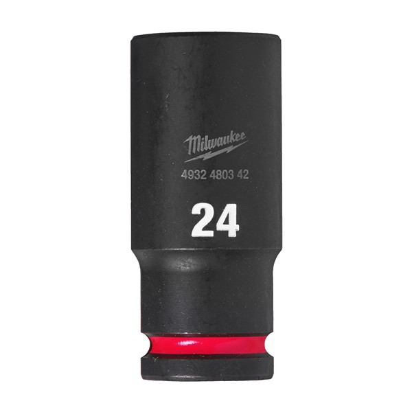 Milwaukee 4932480342 Hex Socket Shw 1/2 Deep 24mm-1pc