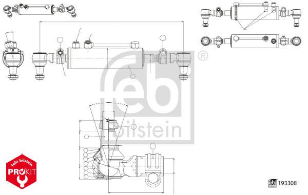 Febi 193308 Slave Cylinder, power steering