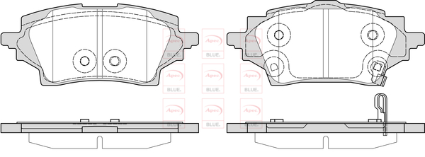 Apec Blue Brake Pads Set Rear PD3992 [PM2372208]