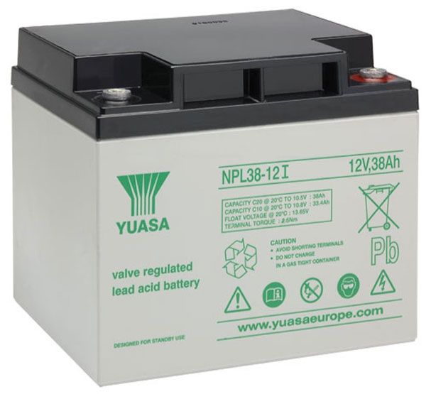 Yuasa NPL38-12 - NPL-Series - Valve Regulated Lead Acid Battery 12V 38Ah