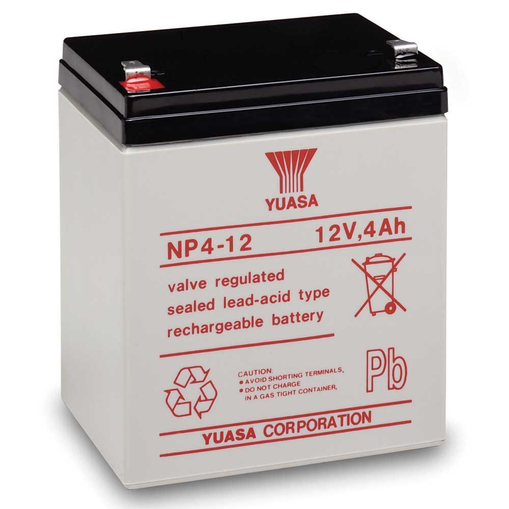 Yuasa NP4-12 Valve Regulated Lead Acid (VRLA) Battery 12V 4Ah