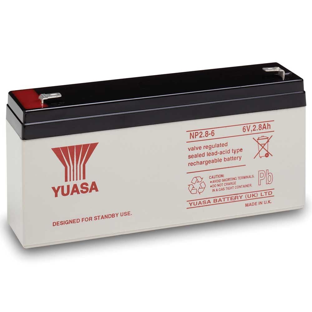 Yuasa NP2.8-6 Valve Regulated Lead Acid (VRLA) Battery 6V 2.8Ah