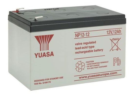 Yuasa NP12-12 Valve Regulated Lead Acid Battery 12V 12Ah