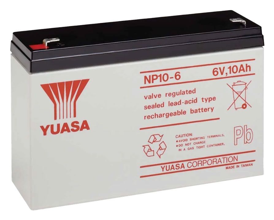 Yuasa NP10-6 6V 10Ah Lead Acid Battery