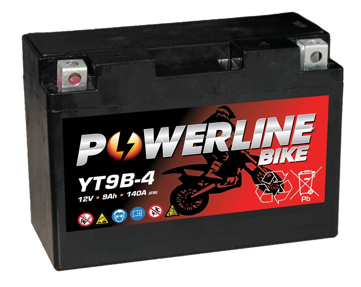 Powerline YT9B-4 AGM Motorcycle Battery