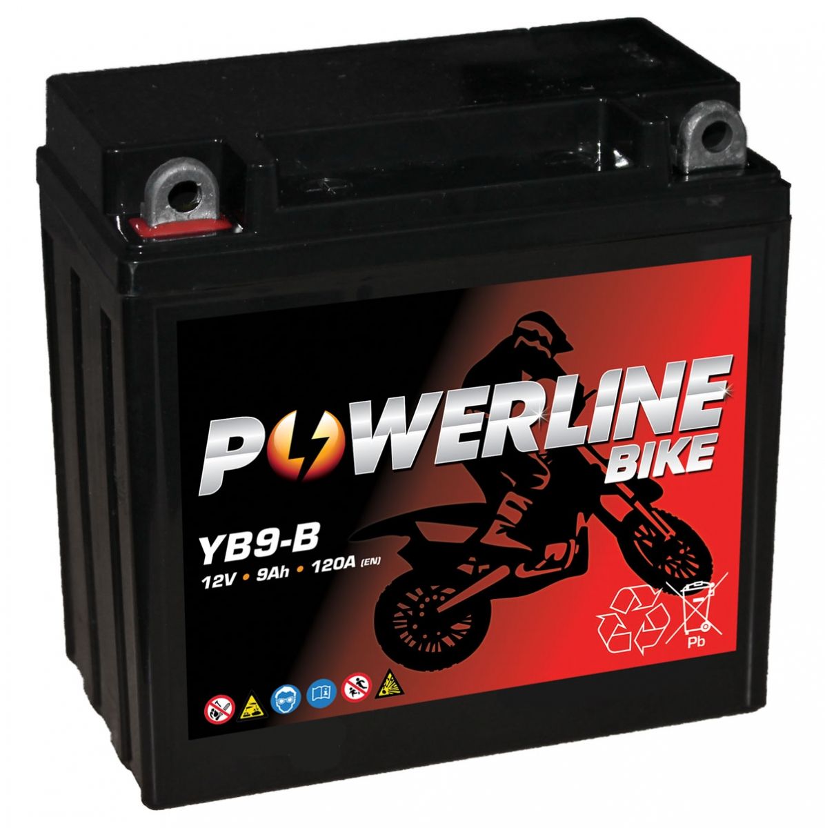 Powerline YB9-B-AGM AGM Motorcycle Battery