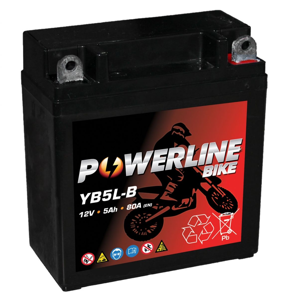 Powerline YB5L-B AGM AGM Motorcycle Battery