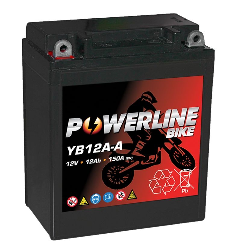 Powerline YB12A-A-AGM AGM Motorcycle Battery