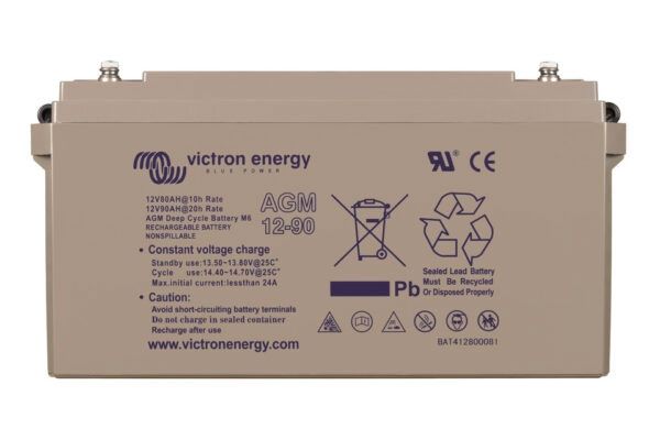 Victron BAT412800085 Energy AGM Deep Cycle Battery 12V 90Ah (M6)