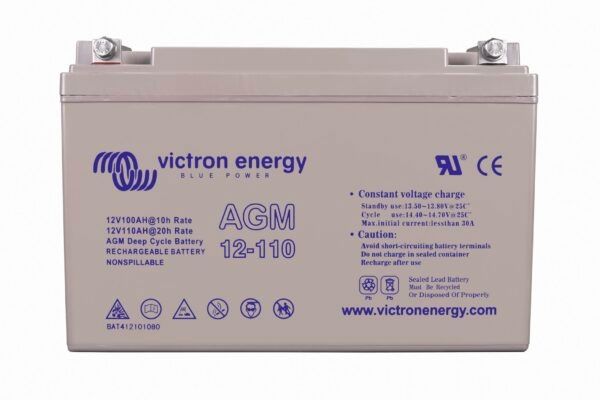 Victron BAT412101085 Energy AGM Deep Cycle Battery 12V 110Ah (M8)