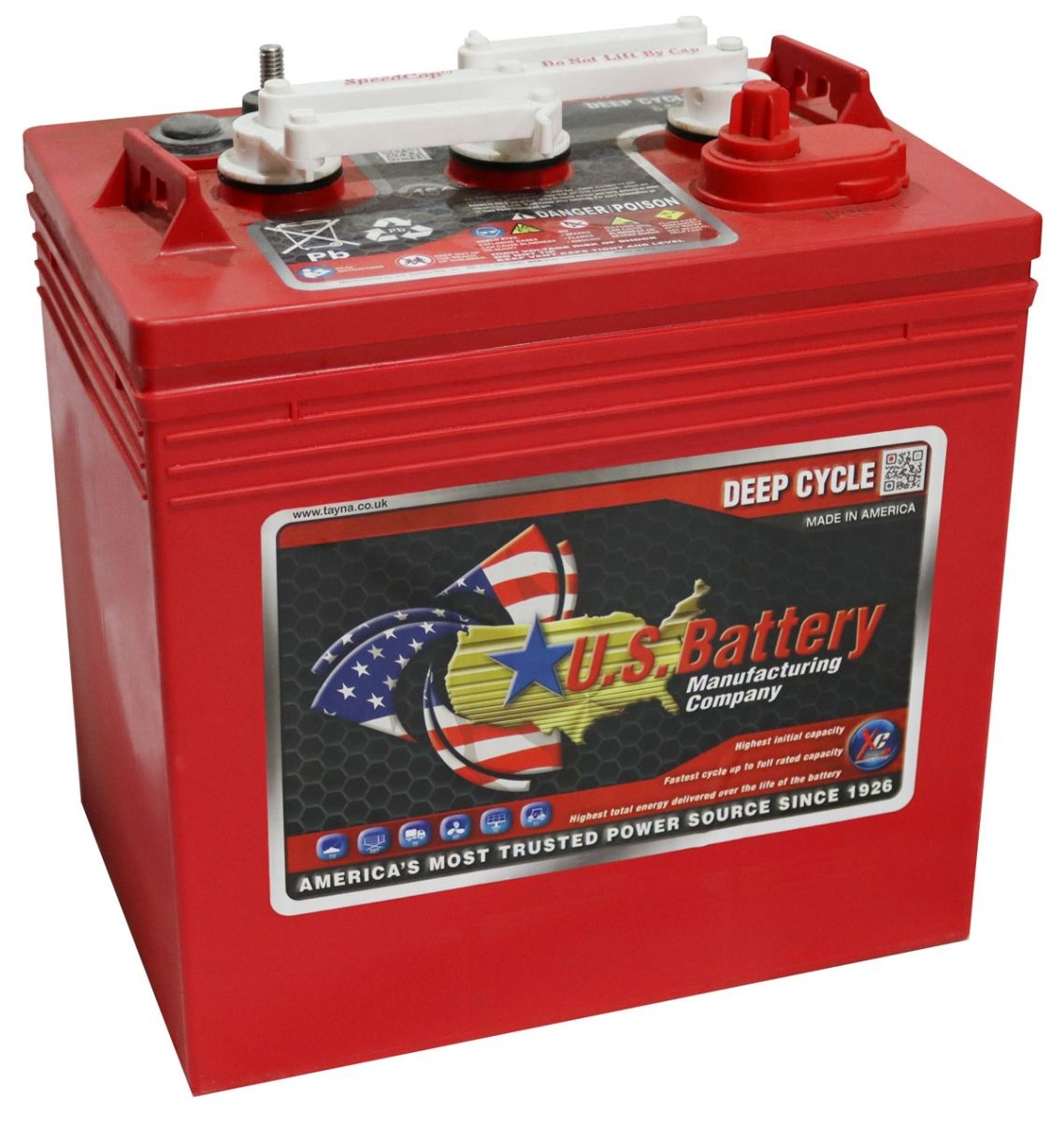 US 125 XC2 Deep Cycle Monobloc Battery 6V 242Ah Also Known As: PB6235, ASDT, T-125, CR-235, GC2H, GC2, US125