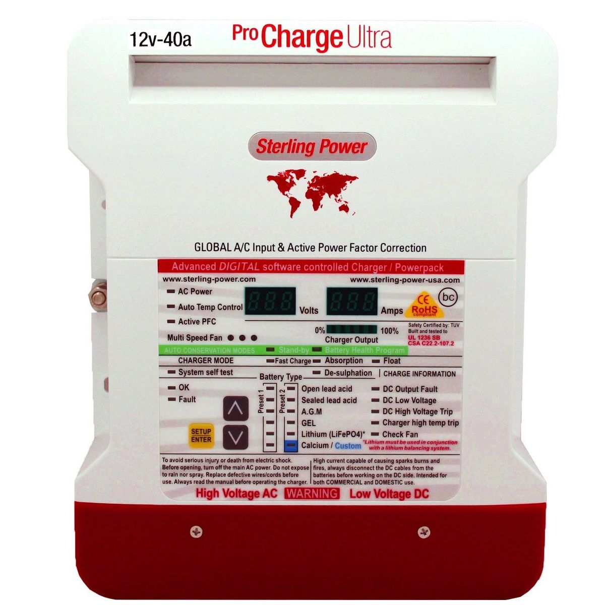 Sterling PCU1240 Power 12V 40A Pro Charge Ultra Battery Charger