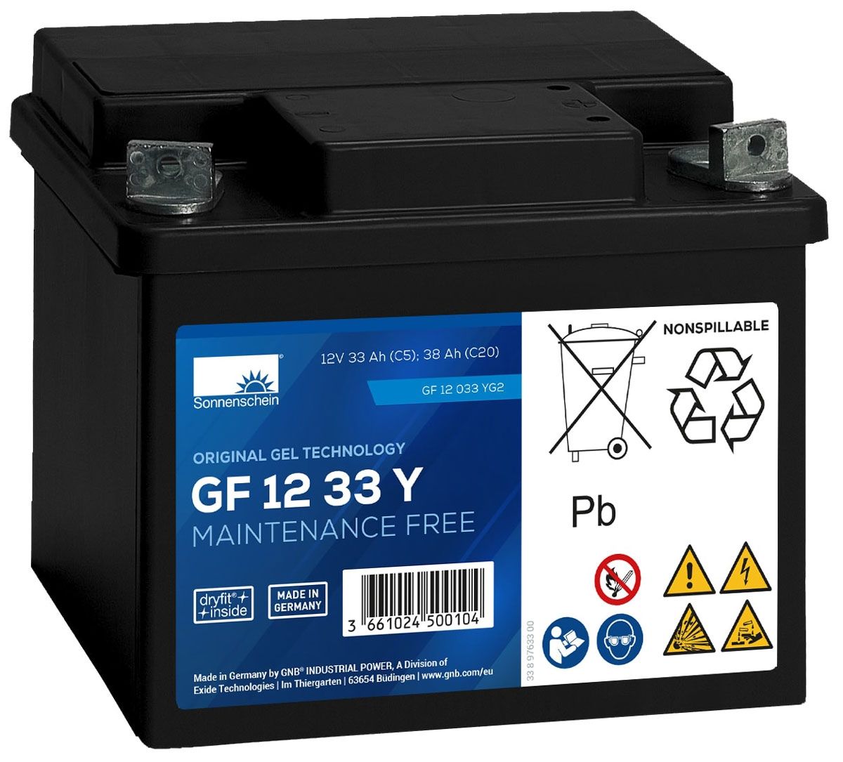 GF12033YG2 Sonnenschein Battery (GF1233YG2 / GF 12 33 YG2)