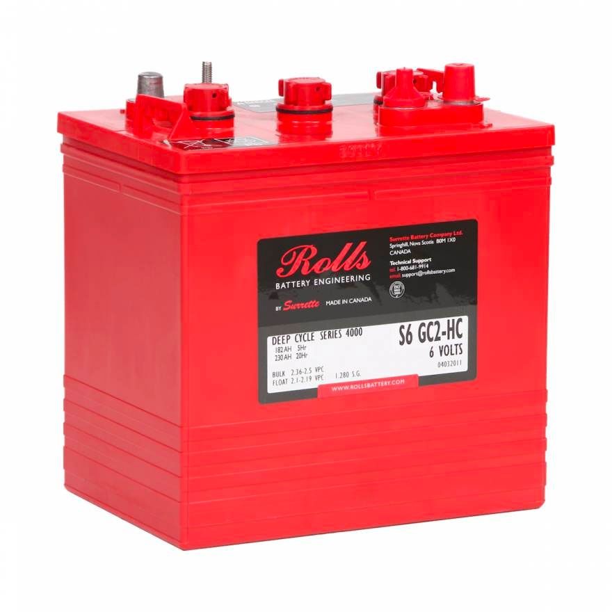 Rolls S290 Series 4000 6 Volt Battery (S6 GC2-HC)