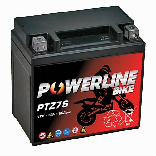 Powerline PTZ7S AGM Motorcycle Battery