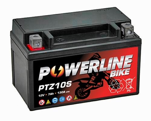 Powerline PTZ10S AGM Motorcycle Battery