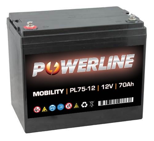 PL75-12 Powerline Mobility Battery 12V 70Ah