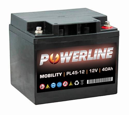 PL45-12 Powerline Mobility Battery 12V 40Ah