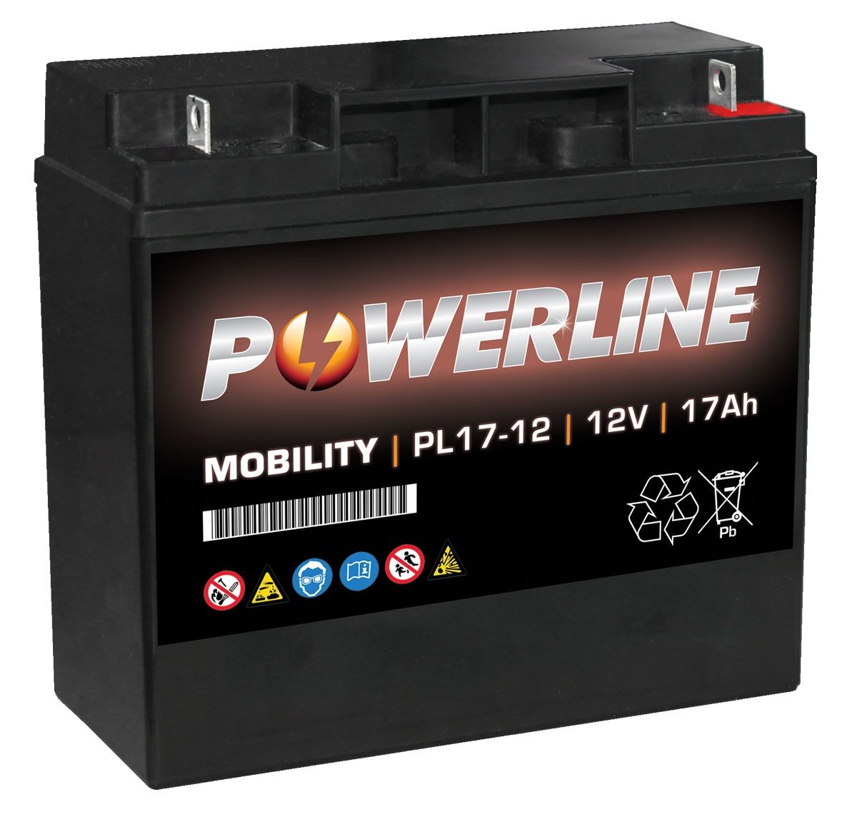 PL17-12 Powerline Mobility Battery 12V 17Ah