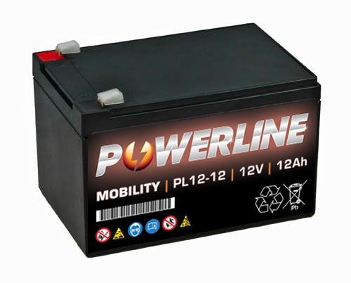 PL12-12 Powerline Mobility Battery 12V 12Ah