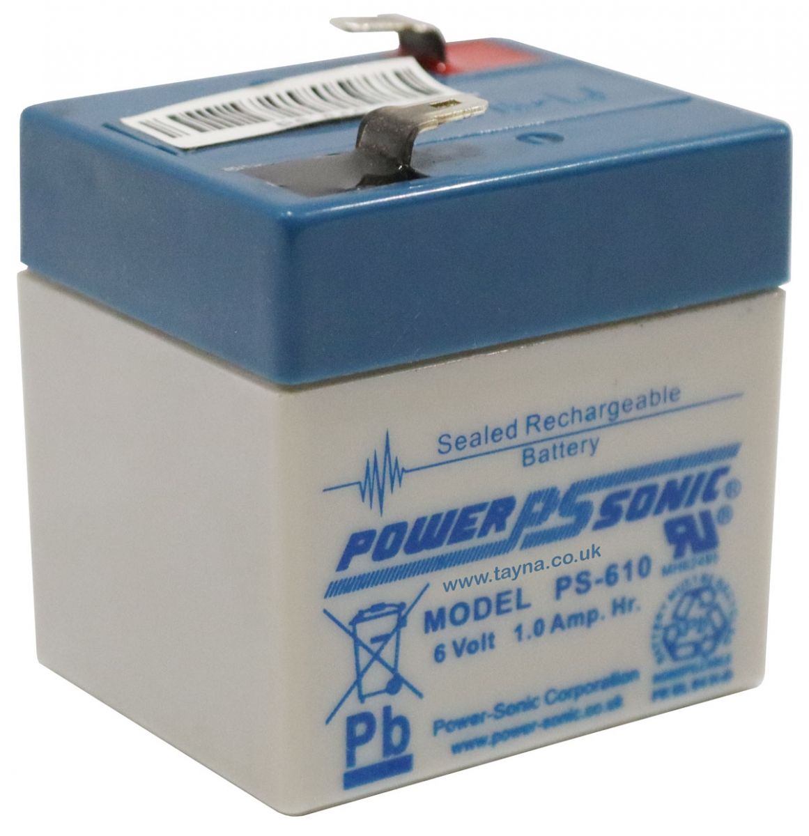 PS-610 Power Sonic Sealed Lead Acid (SLA) Battery 1Ah