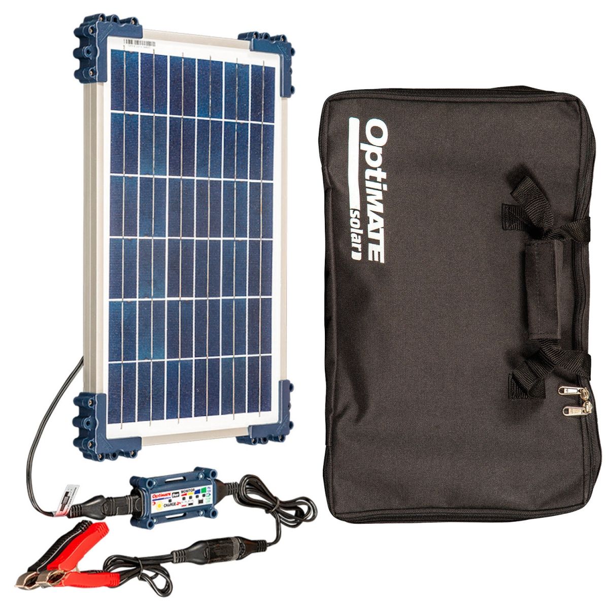 Optimate Solar Duo 10W 0.8A Charger/Optimiser Travel Kit