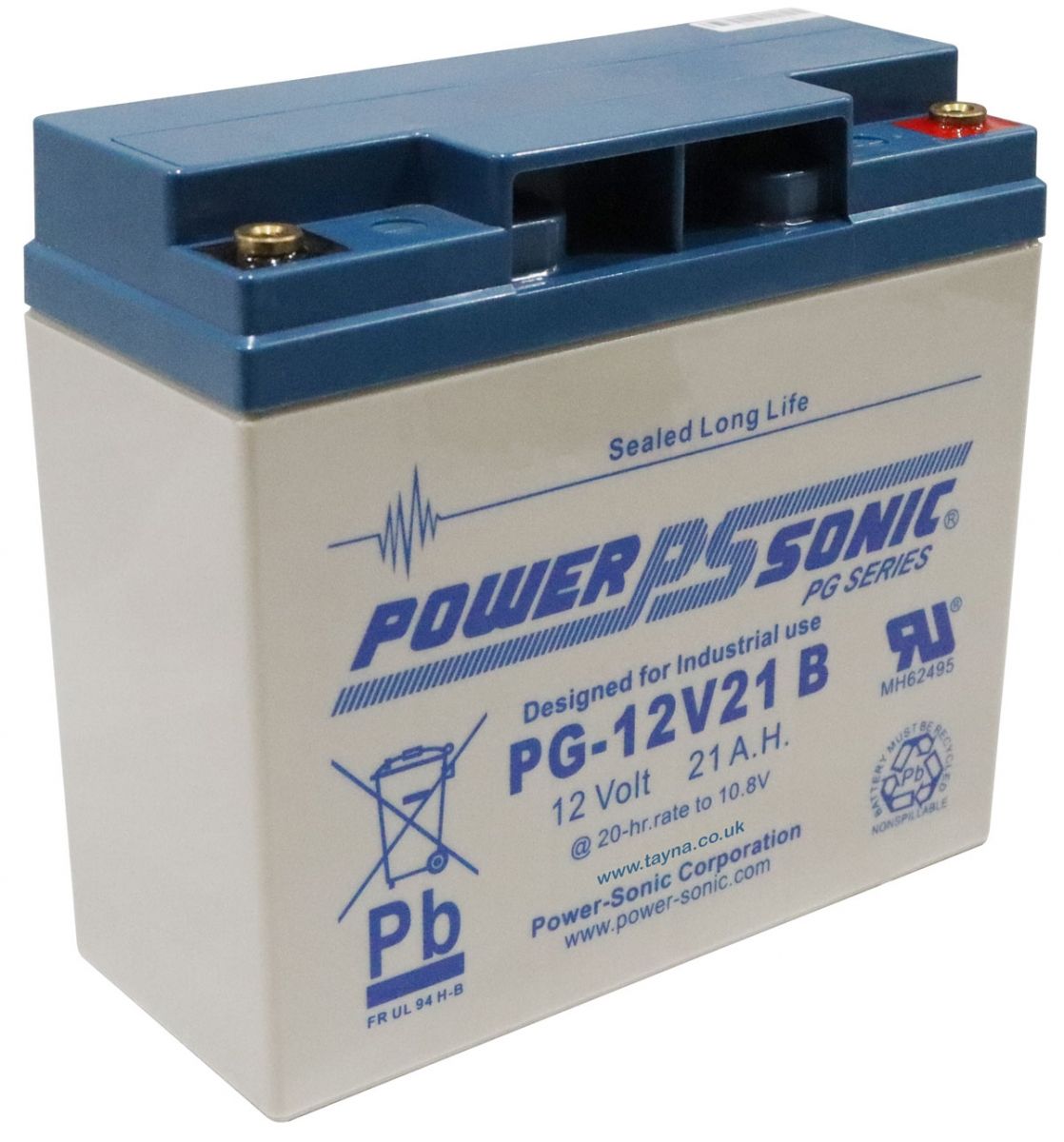 PG-12V21 Power Sonic VRLA Battery 21Ah PG12V21