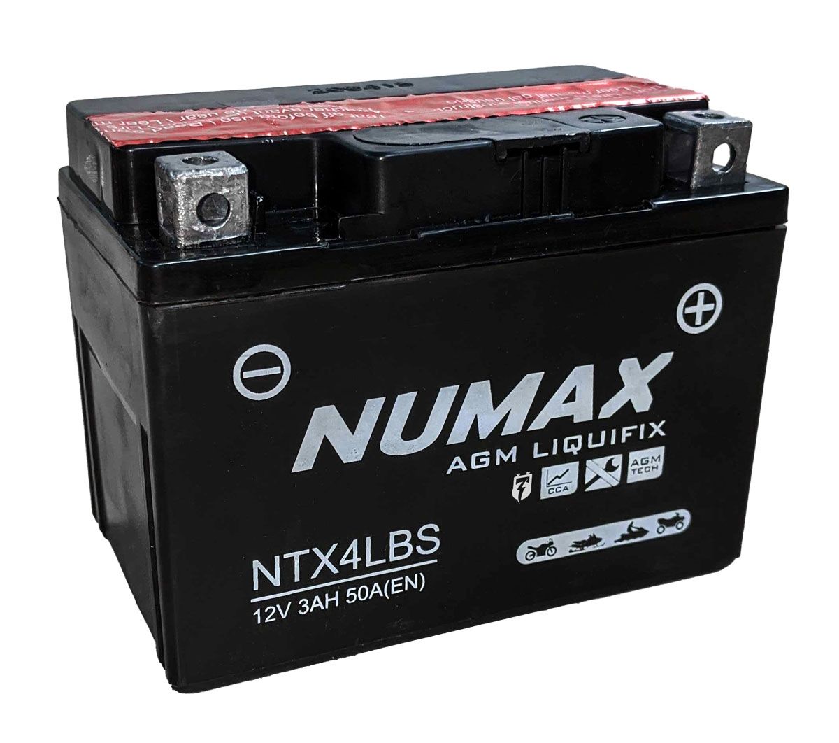 Numax NTX4LBS AGM Motorcycle Battery