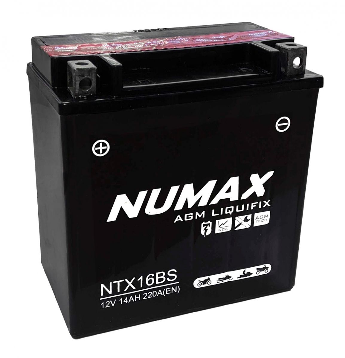 Numax NTX16BS AGM Motorcycle Battery