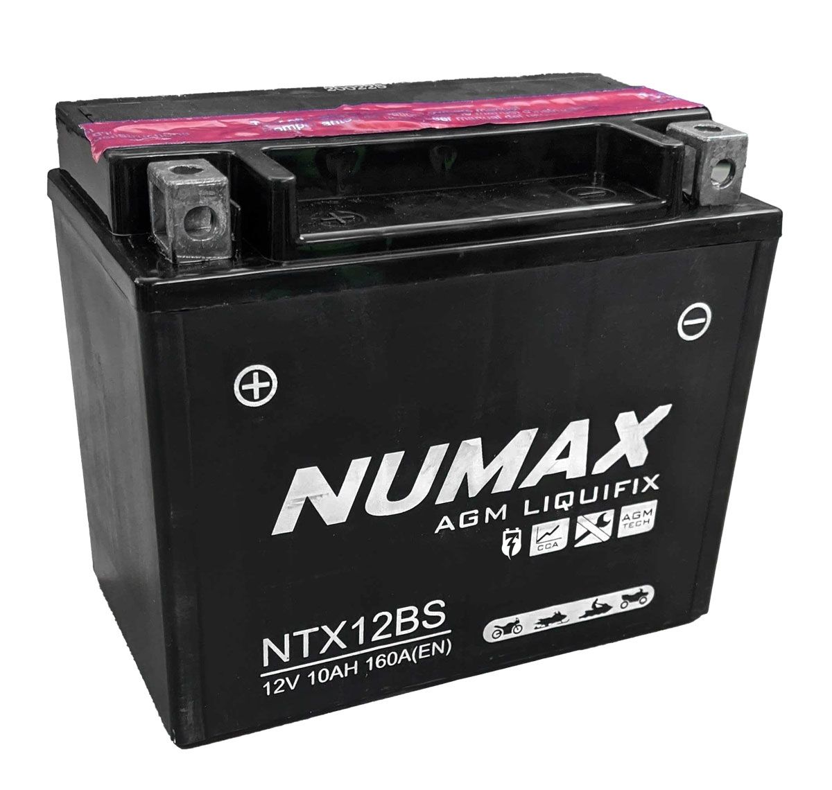 Numax NTX12BS AGM Motorcycle Battery