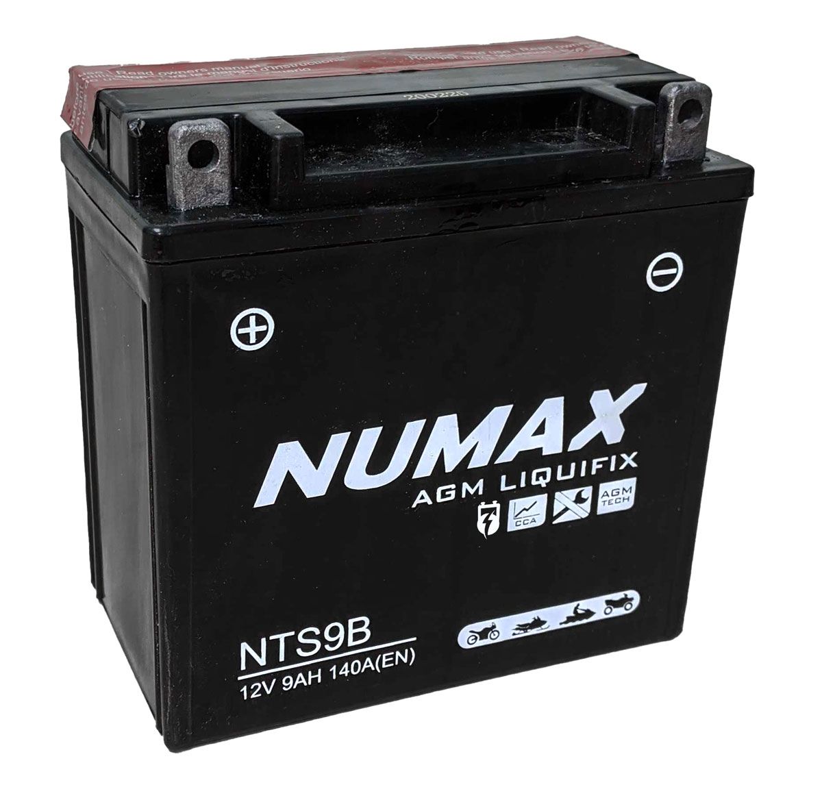 Numax NTS9B AGM Motorcycle Battery