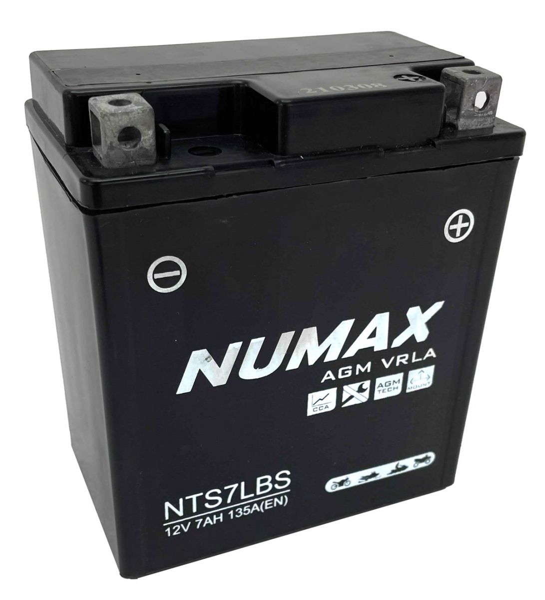 Numax NTS7LBS AGM Motorcycle Battery