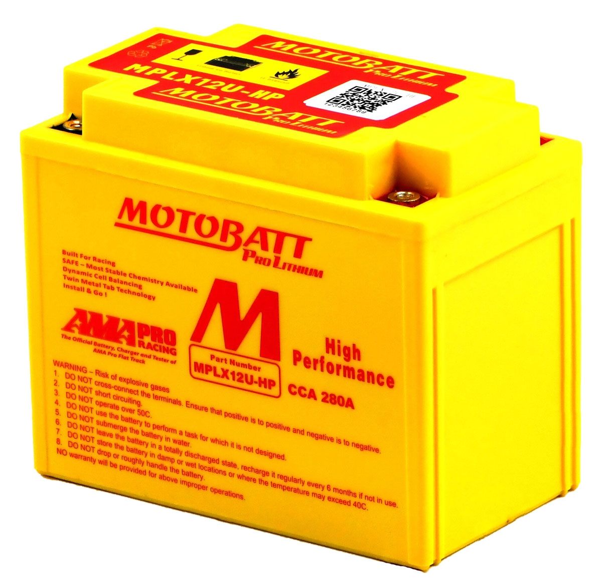 Motobatt MPLX14AU-HP Lithium Motorcycle Battery