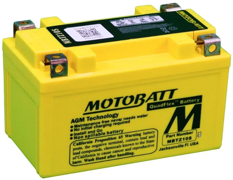 Motobatt MBTZ10S AGM Motorcycle Battery