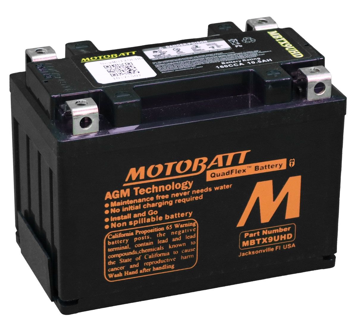 Motobatt MBTX9UHD AGM Motorcycle Battery